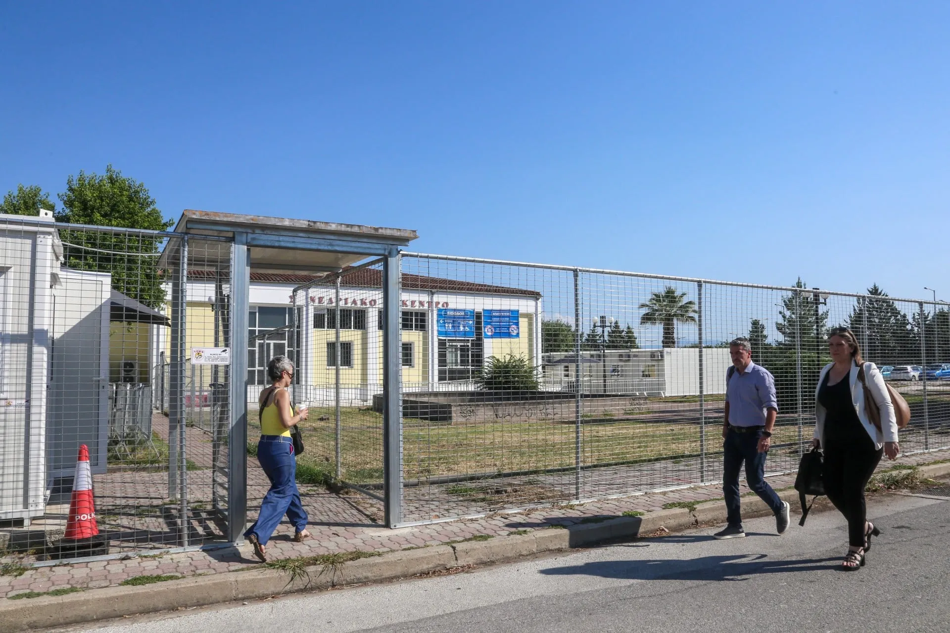 Το κτίριο του Εφετείου Λάρισας όπου διεξάγεται η δίκη για τα Τέμπη
