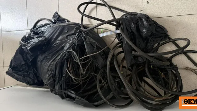 Αστυνομικοί εξετάζουν κατασχεμένη κάνναβη σε φορτηγό στο λιμάνι
