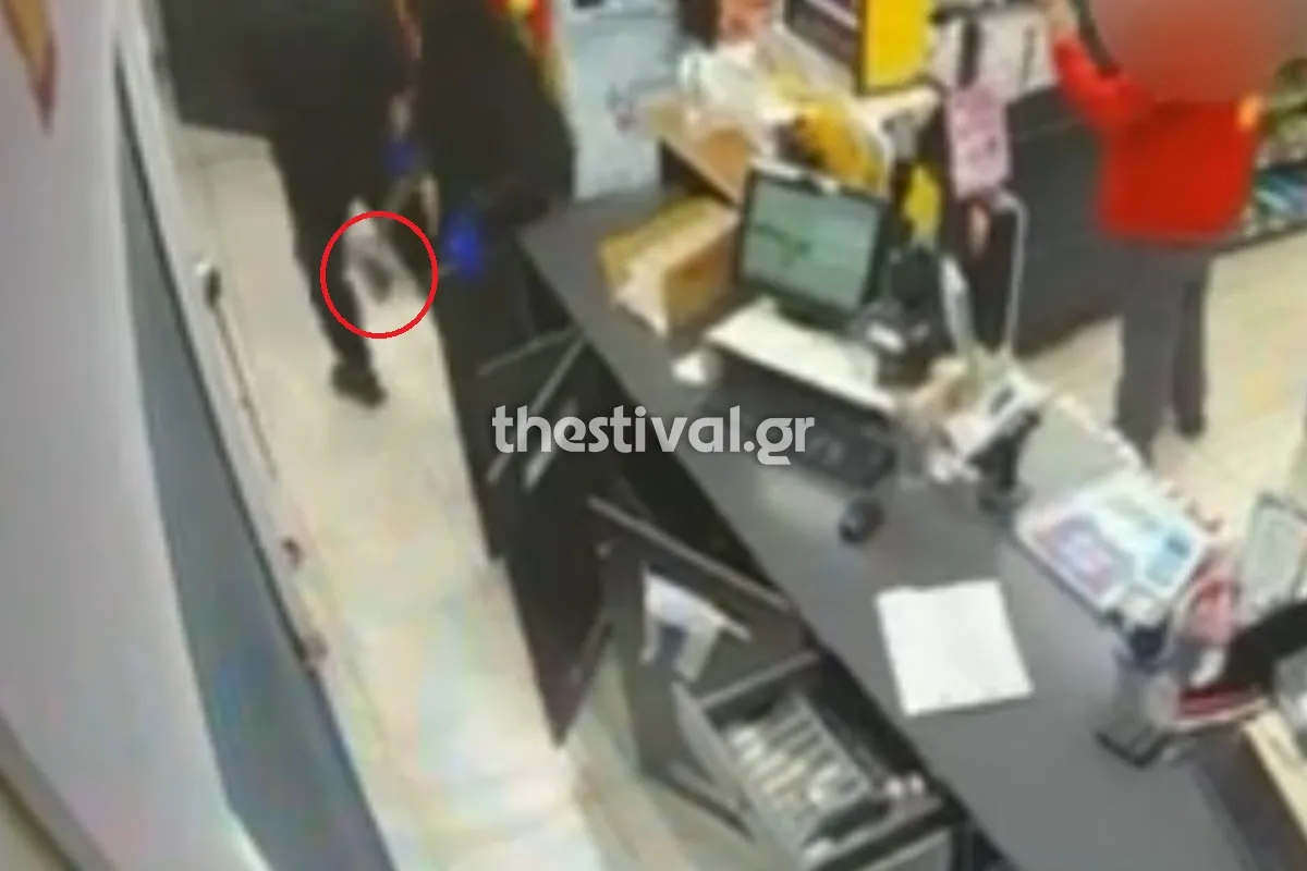 Κάμερα ασφαλείας καταγράφει ληστεία σε πρατήριο καυσίμων