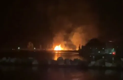 Δορυφορική εικόνα πυρκαγιάς στην Τραπεζίτσα Κόνιτσας