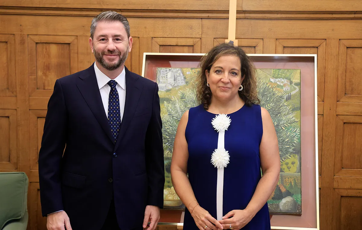 Ο Νίκος Ανδρουλάκης σε συνάντηση στη Βουλή