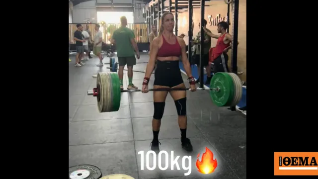 Η Κατερίνα Στικούδη κάνει deadlift με 100 κιλά