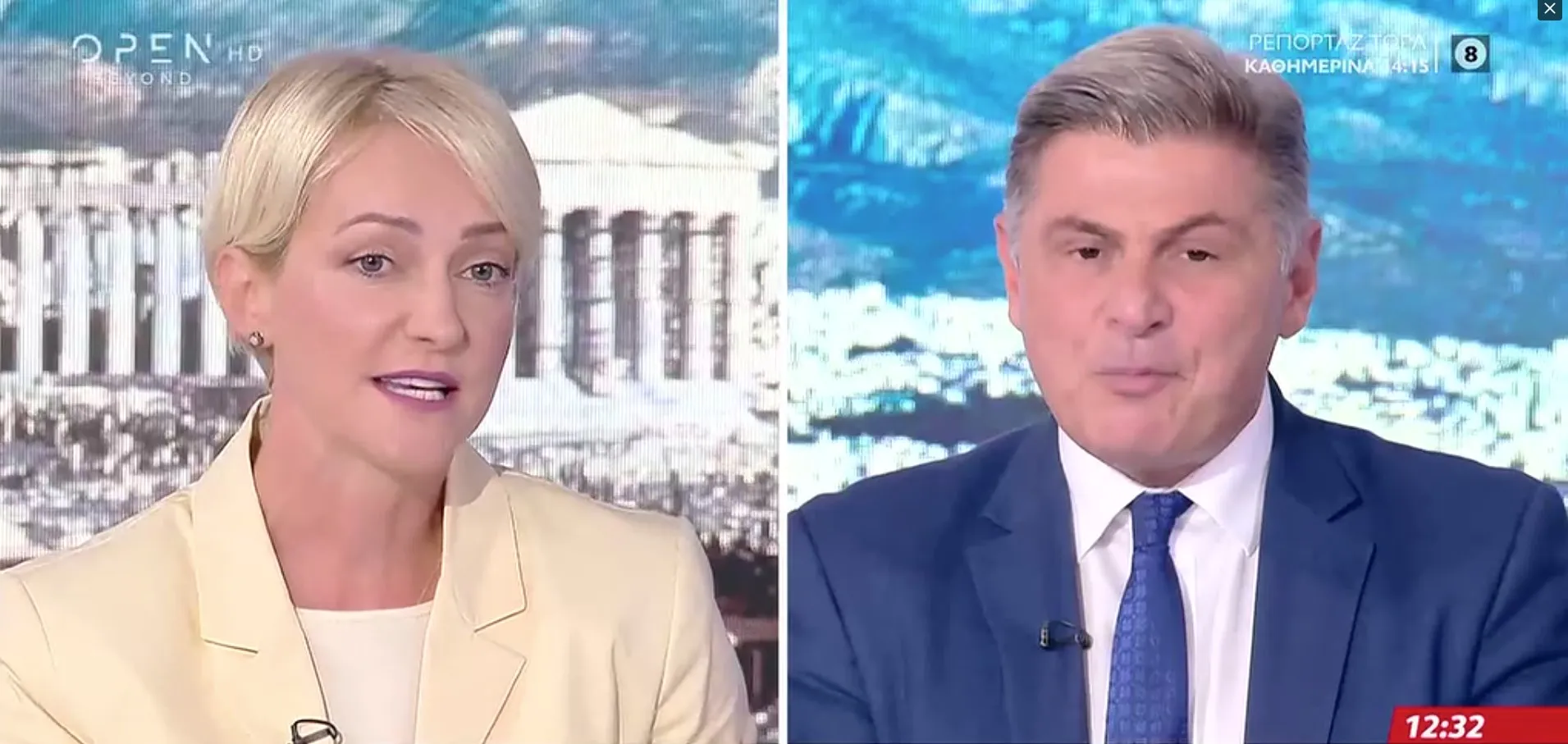 Αλεξάνδρα Σδούκου και Νικόλας Φαραντούρης σε τηλεοπτική αντιπαράθεση