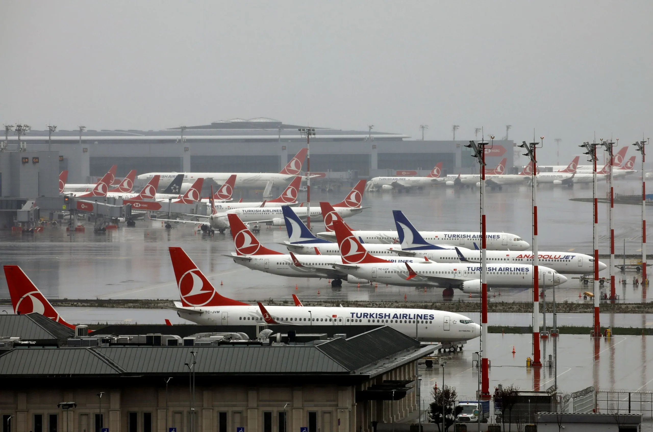 Αεροσκάφος Turkish Airlines σε αεροδρόμιο, κυρώσεις Ιράν