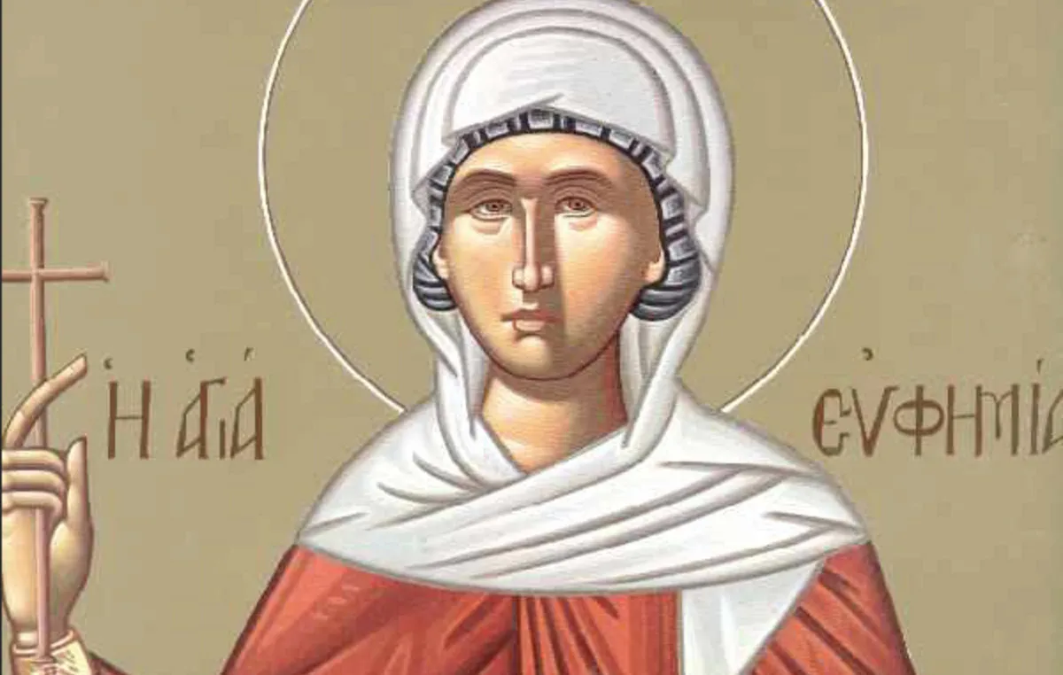 Εορτολόγιο 16 Σεπτεμβρίου, εικόνα Αγίας Ευφημίας
