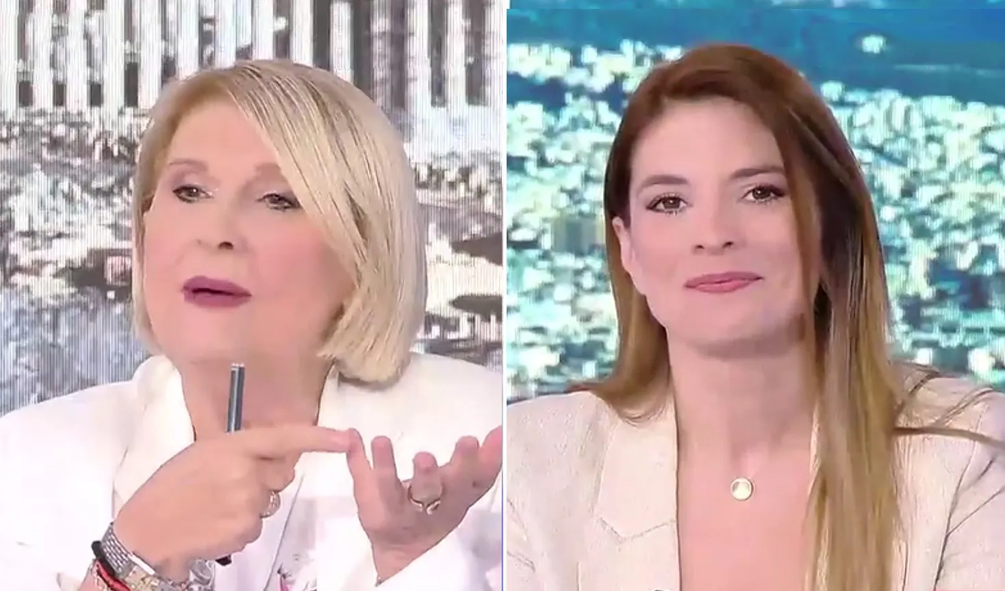 Η Σοφία Βούλτεψη μιλά σε τηλεοπτικό πάνελ