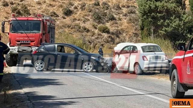 Τροχαίο δυστύχημα με ασθενοφόρο ΕΚΑΒ στη Νάξο