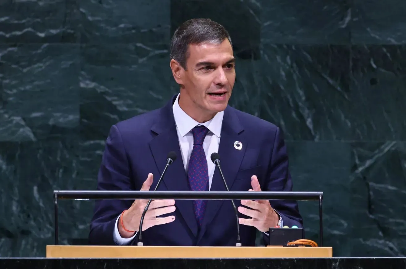 Ο Πέδρο Σάντσεθ μιλά στη Γενική Συνέλευση του ΟΗΕ