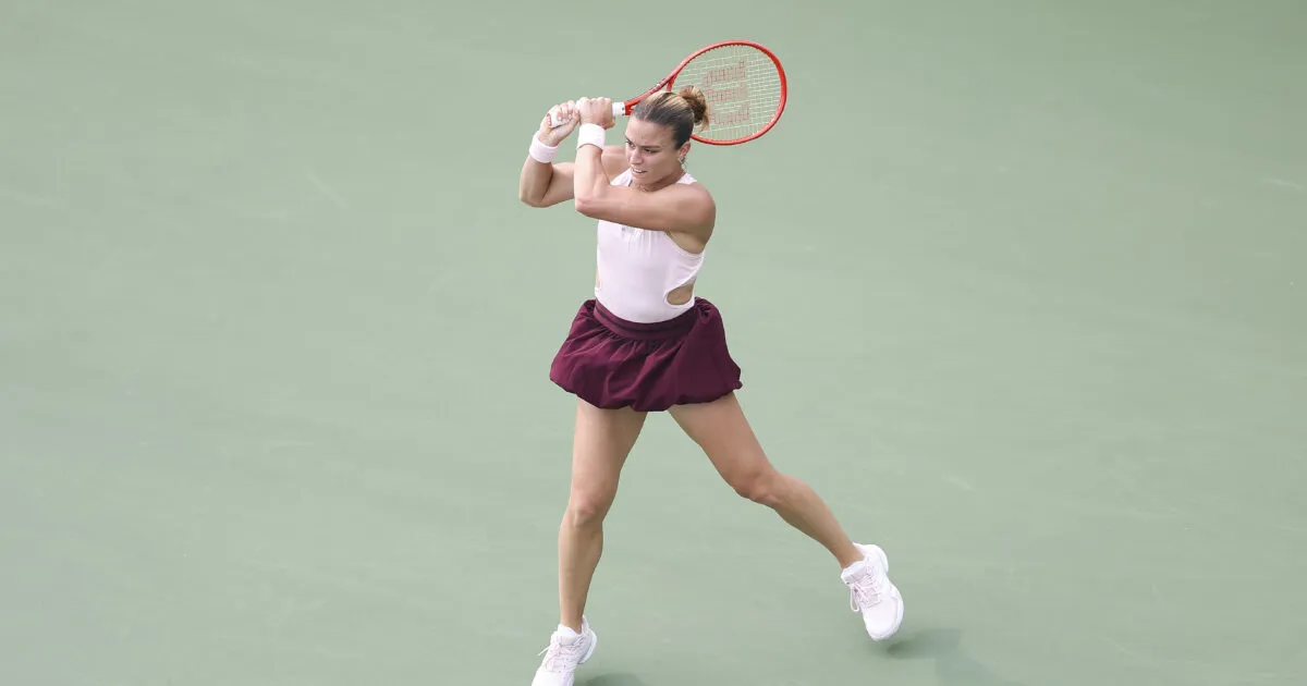 Η Μαρία Σάκκαρη πανηγυρίζει στο US Open