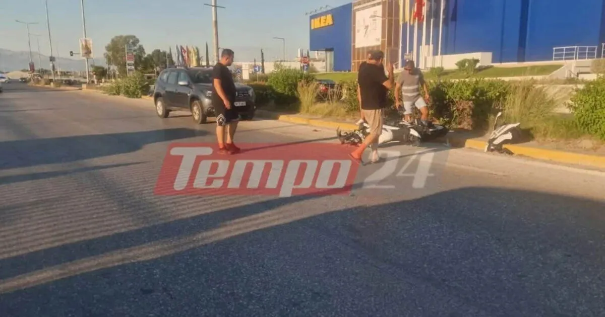 Σοβαρό τροχαίο στην Πάτρα με αναίσθητο 31χρονο μοτοσικλετιστή