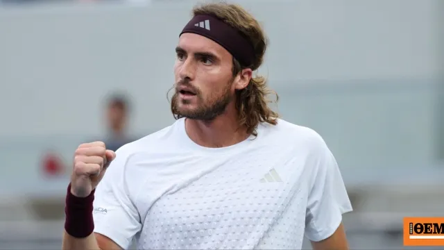Ο Τσιτσιπάς πανηγυρίζει την πρόκριση στο US Open