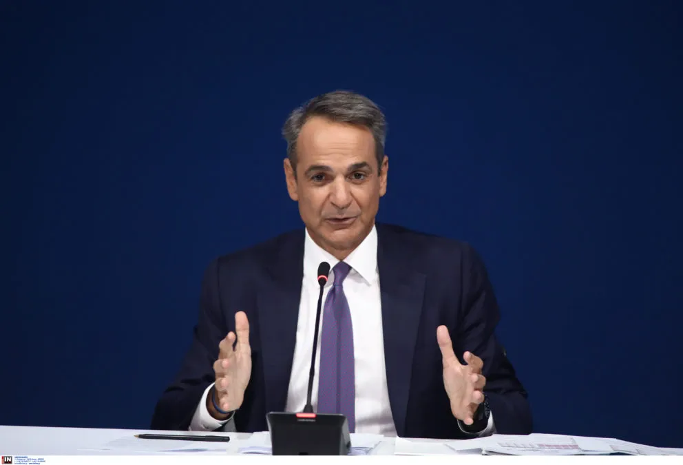 Ο Κυριάκος Μητσοτάκης μιλάει στη ΔΕΘ