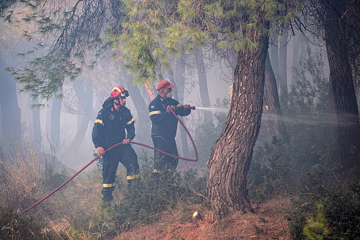 Πυροσβεστικά οχήματα επιχειρούν σε πυρκαγιά στη Μεσσηνία