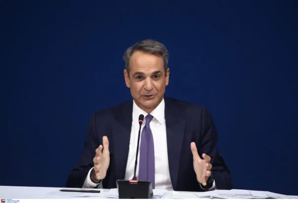 Ο Μητσοτάκης στο βήμα της ΔΕΘ