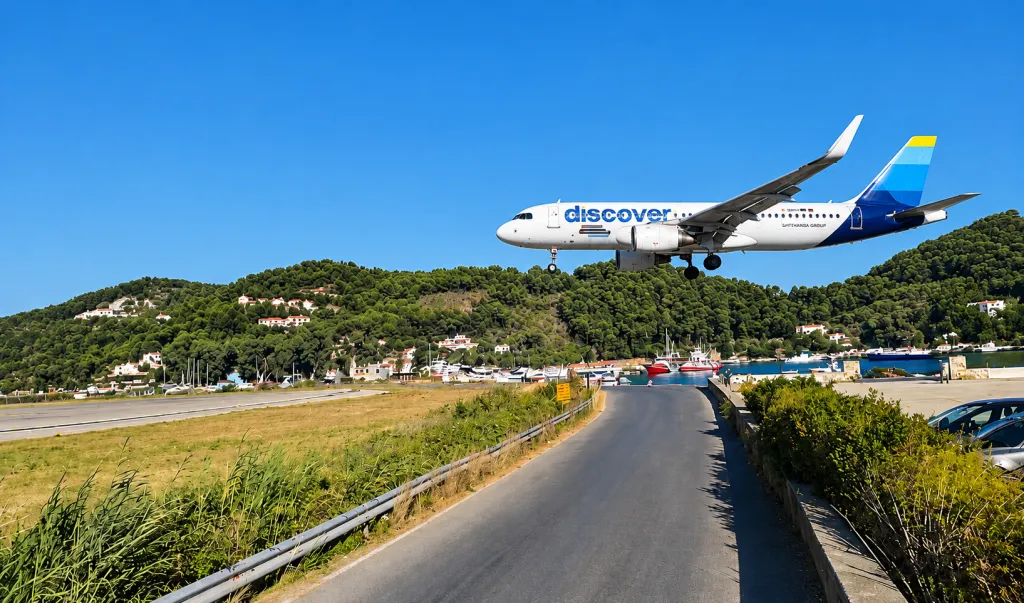 Αεροσκάφος Discover Airlines στο αεροδρόμιο Σκιάθου