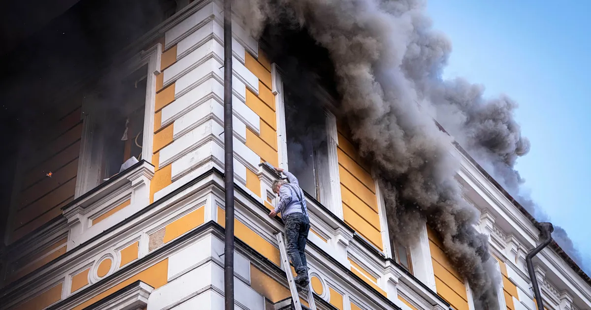 Φωτιά στο κτίριο της Ακαδημίας Επιστημών στο Κίεβο