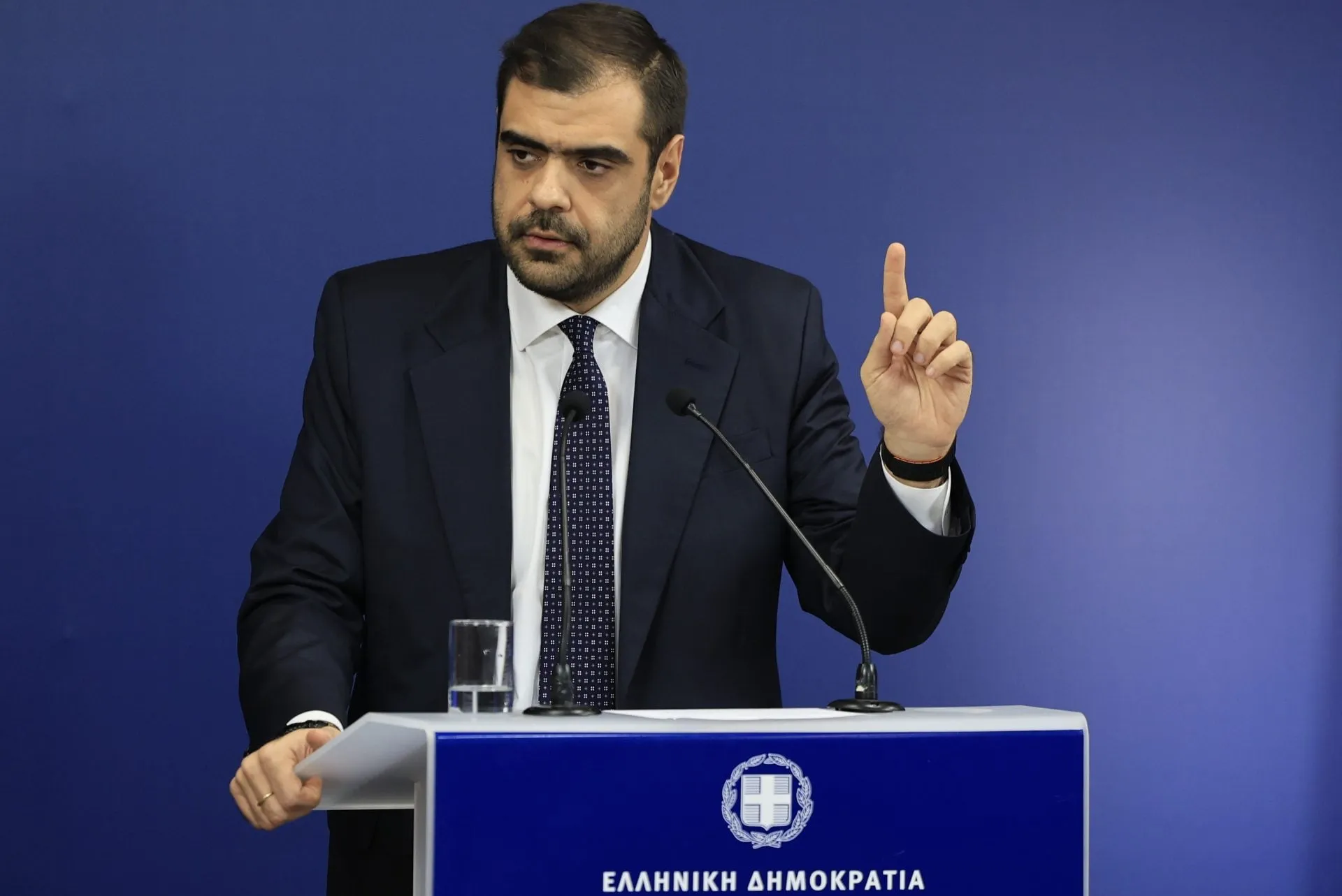 Ο Παύλος Μαρινάκης σε δηλώσεις για την ομιλία Ανδρουλάκη