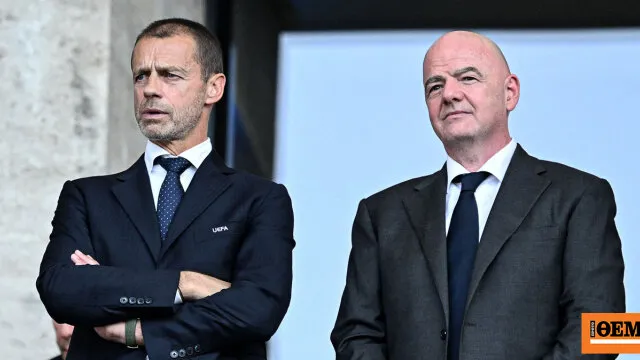 Ο Τζιάνι Ινφαντίνο σε συνέδριο της FIFA