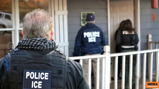 Σήμα και όχημα της υπηρεσίας ICE στις ΗΠΑ