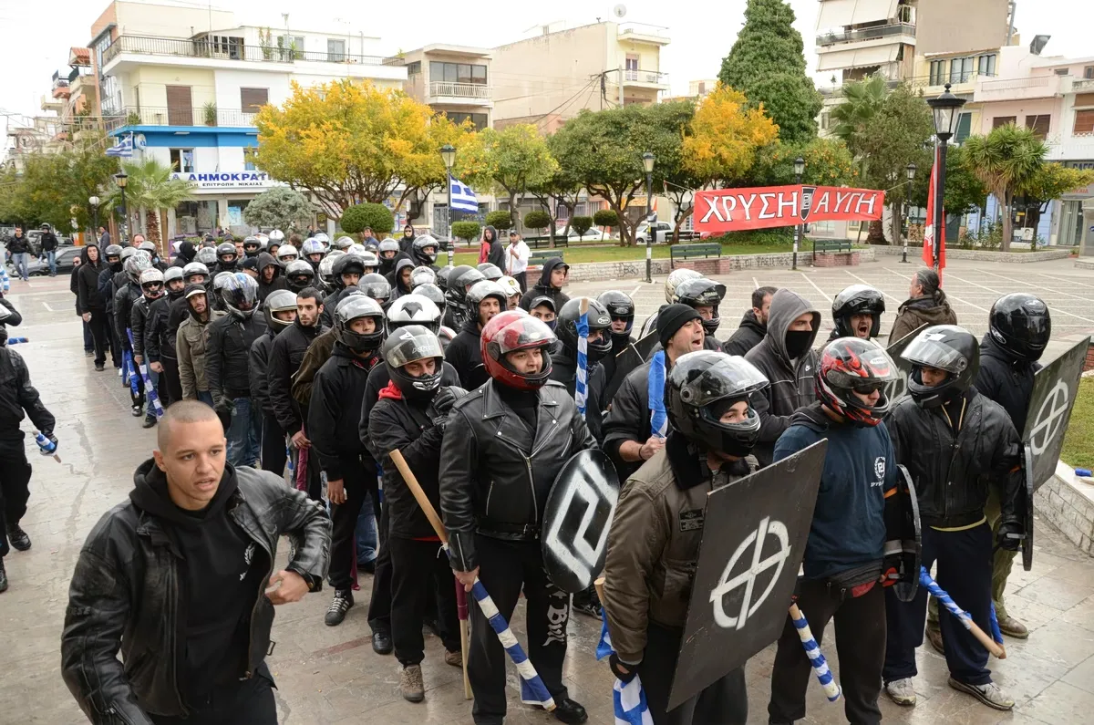 Μνημείο Παύλου Φύσσα στο Κερατσίνι κατά την επέτειο