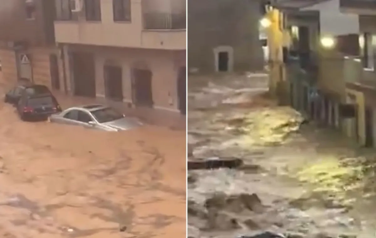 Πλημμύρες και καταστροφές στη Βαρκελώνη Ισπανία