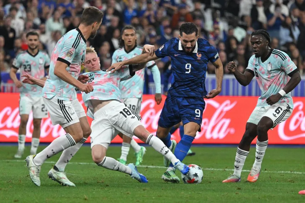 Ποδοσφαιριστές σε αγώνα Nations League Ουγγαρία Ουκρανία