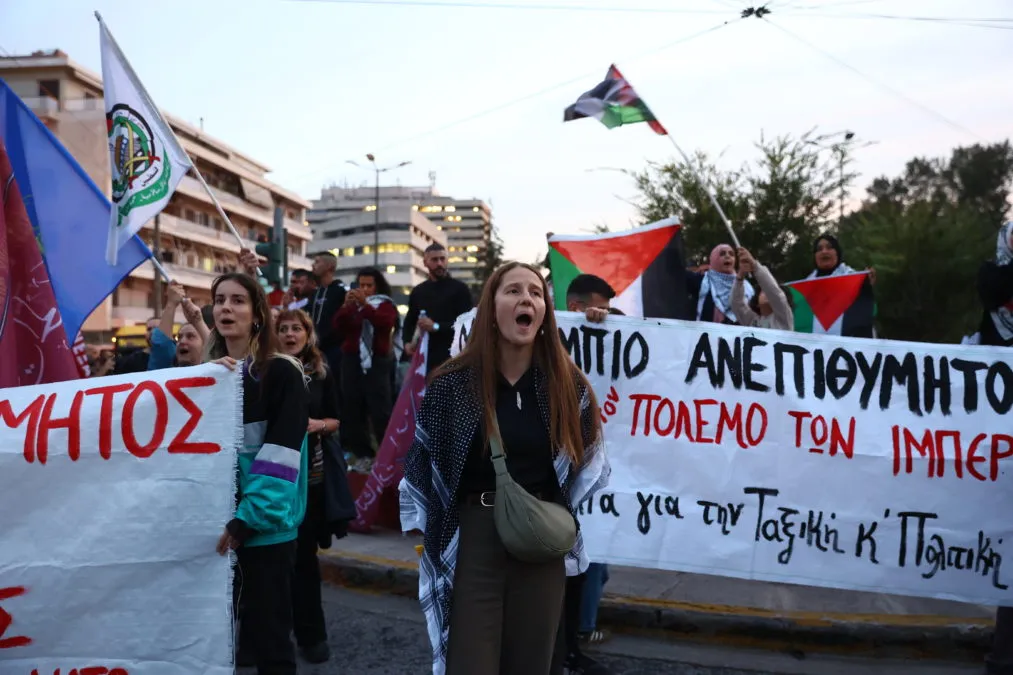 Αστυνομική δύναμη έξω από την πρεσβεία του Ισραήλ στο Ψυχικό