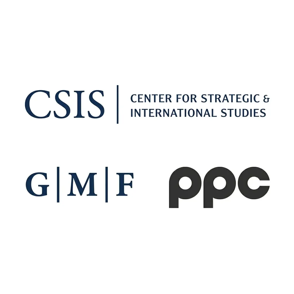 Λογότυπο ΔΕΗ και πρωτοβουλία Powering Forward GMF CSIS