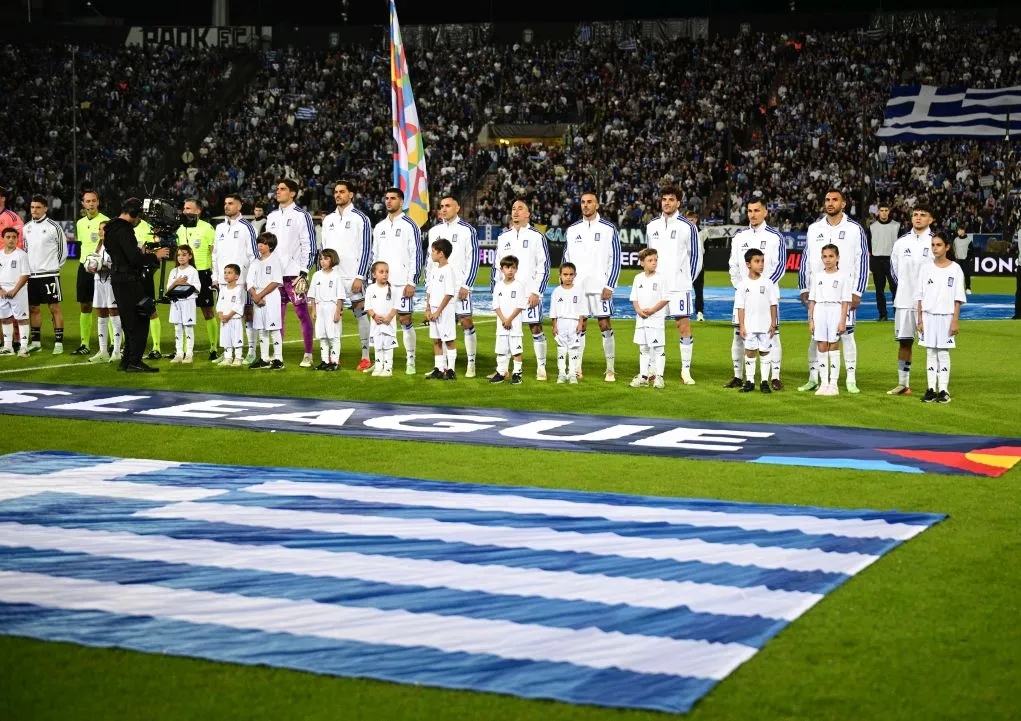 Παίκτες Ελλάδας και Γερμανίας στην Τούμπα Nations League