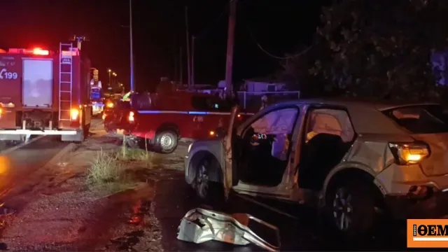 Τροχαίο ατύχημα με συντρίμμια στην Παλαιά Εθνική Οδό Κορίνθου