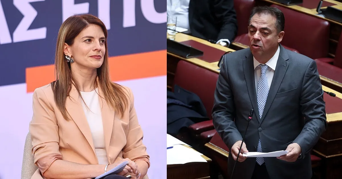 Άννα Παπαδοπούλου και Δημήτρης Κωνσταντόπουλος σε τηλεοπτική αντιπαράθεση