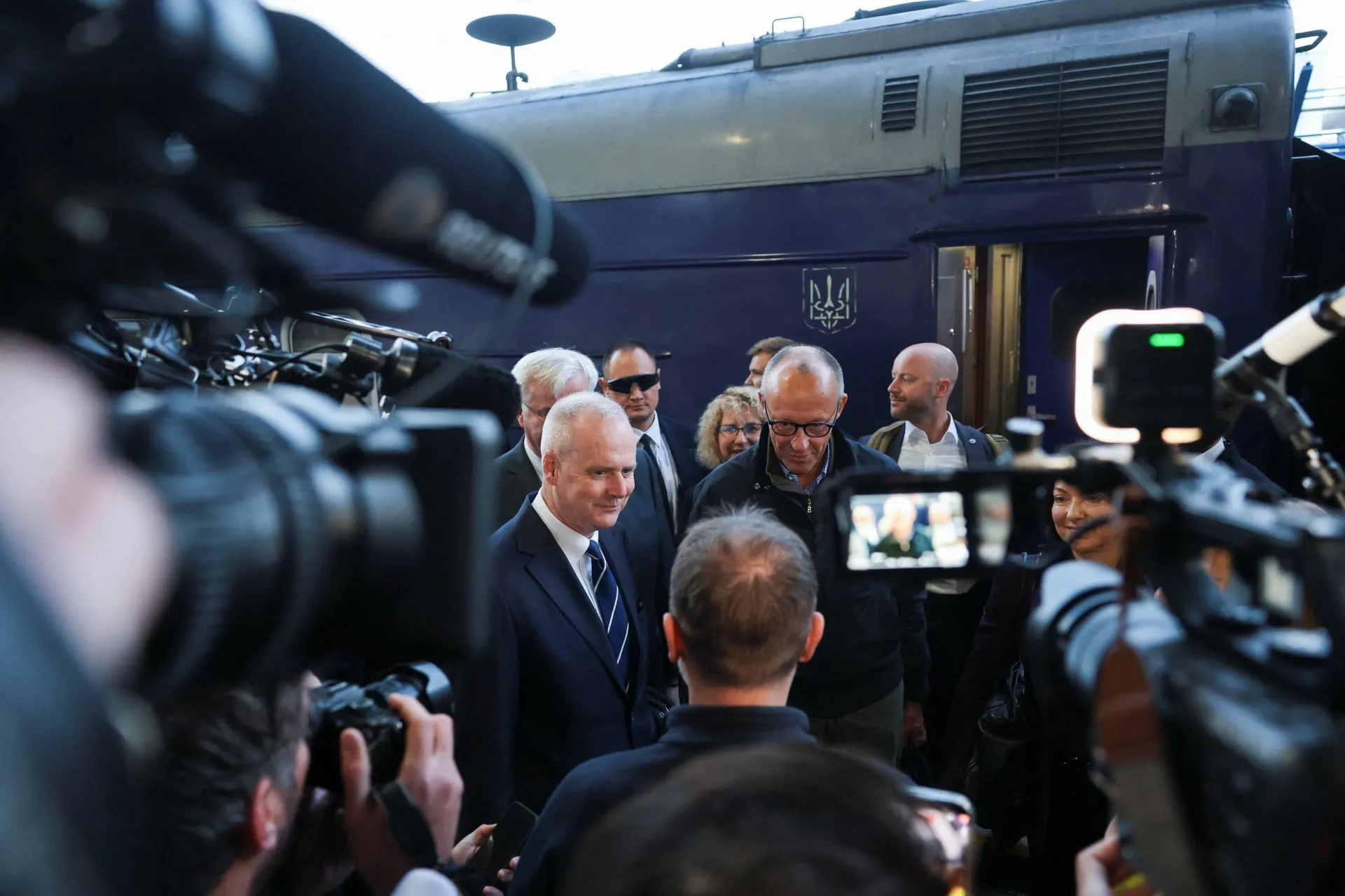 Ο Φρίντριχ Μερτς στο Κίεβο με τον Ζελένσκι